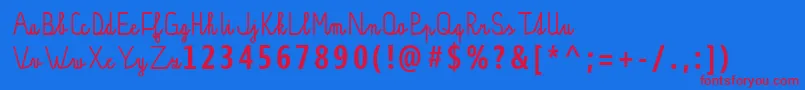 Police PР±sankovРІPsacР±JakubSloupSVelkСЊmiPР±smenyOptimalizovanРІProTisk – polices rouges sur fond bleu
