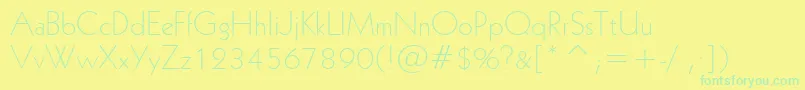 Geo231l Font – Green Fonts on Yellow Background