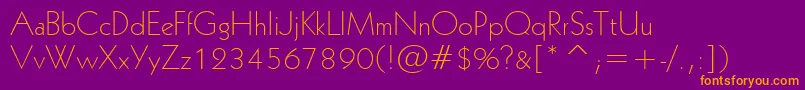 Geo231l Font – Orange Fonts on Purple Background