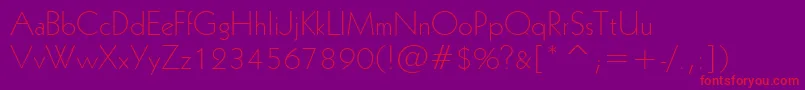 Geo231l Font – Red Fonts on Purple Background