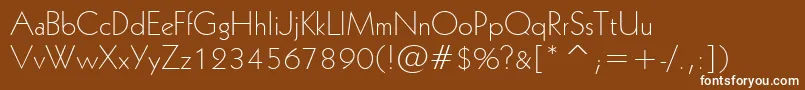 フォントGeo231l – 茶色の背景に白い文字