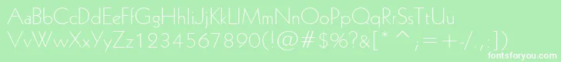 フォントGeo231l – 緑の背景に白い文字