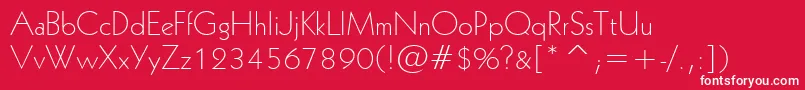 Geo231l Font – White Fonts on Red Background