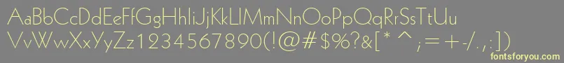 Geo231l-fontti – keltaiset fontit harmaalla taustalla