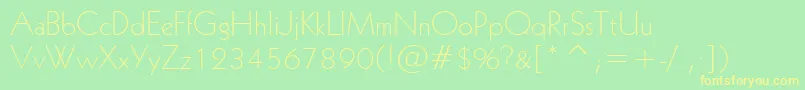 Geo231l Font – Yellow Fonts on Green Background