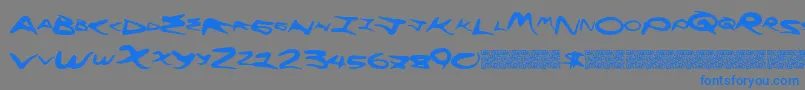 Flyinghigh Font – Blue Fonts on Gray Background