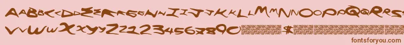 Flyinghigh Font – Brown Fonts on Pink Background