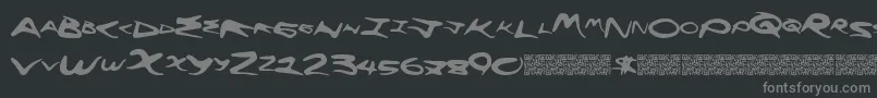 Flyinghigh Font – Gray Fonts on Black Background