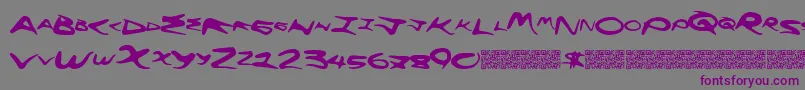 Flyinghigh Font – Purple Fonts on Gray Background