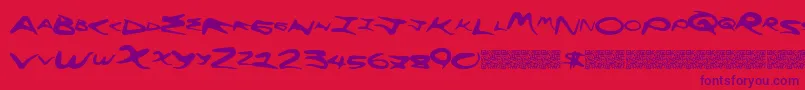 Flyinghigh Font – Purple Fonts on Red Background