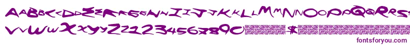 Flyinghigh Font – Purple Fonts on White Background