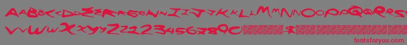 Flyinghigh Font – Red Fonts on Gray Background