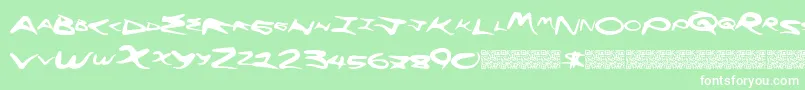 Flyinghigh Font – White Fonts on Green Background