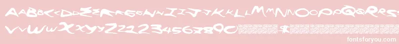 Flyinghigh Font – White Fonts on Pink Background