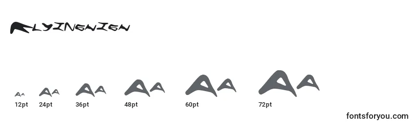 Flyinghigh Font Sizes