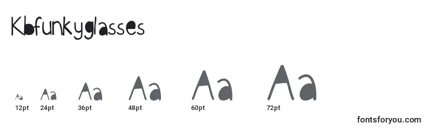 Größen der Schriftart Kbfunkyglasses