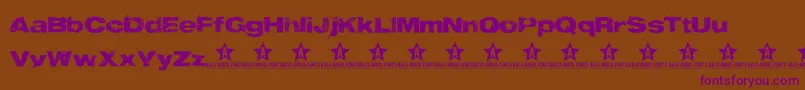 TabuTrial Font – Purple Fonts on Brown Background