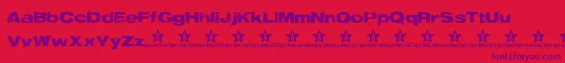 TabuTrial Font – Purple Fonts on Red Background
