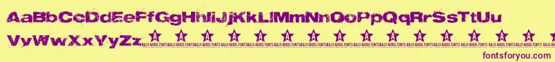 TabuTrial Font – Purple Fonts on Yellow Background