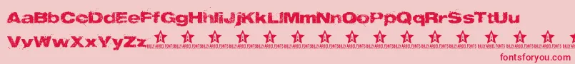 TabuTrial Font – Red Fonts on Pink Background