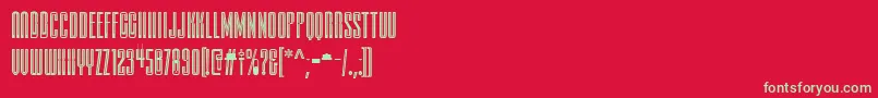 FtyDeliriumNeonNcv Font – Green Fonts on Red Background