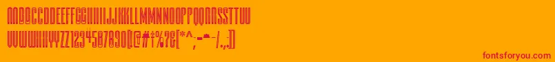 FtyDeliriumNeonNcv Font – Red Fonts on Orange Background