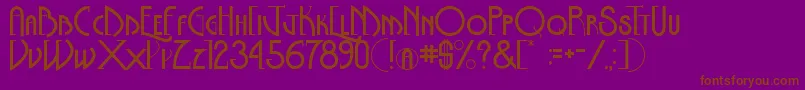 TheeighteenthamendmentBoldcapsFinal Font – Brown Fonts on Purple Background