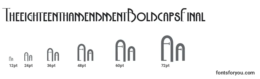 Размеры шрифта TheeighteenthamendmentBoldcapsFinal