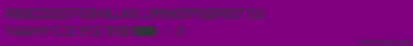 フォントMangosteen – 紫の背景に黒い文字