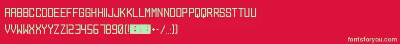 Mangosteen Font – Green Fonts on Red Background