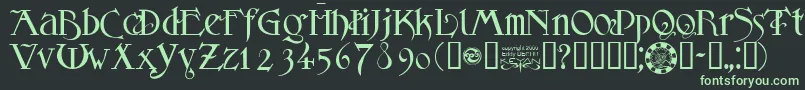 Шрифт MfSansLogique – зелёные шрифты на чёрном фоне