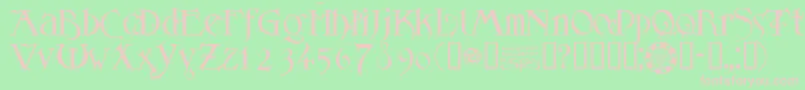 MfSansLogique Font – Pink Fonts on Green Background