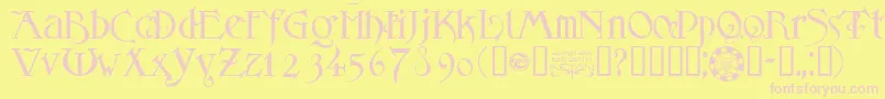 MfSansLogique Font – Pink Fonts on Yellow Background