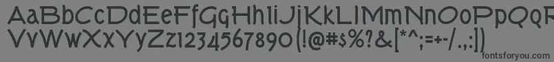 TorkBd-Schriftart – Schwarze Schriften auf grauem Hintergrund