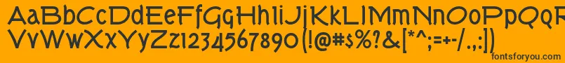 TorkBd Font – Black Fonts on Orange Background