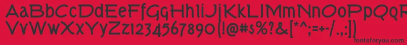 TorkBd Font – Black Fonts on Red Background