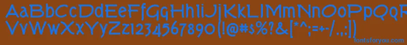 TorkBd Font – Blue Fonts on Brown Background