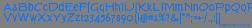 フォントTorkBd – 灰色の背景に青い文字