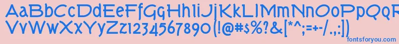 TorkBd Font – Blue Fonts on Pink Background