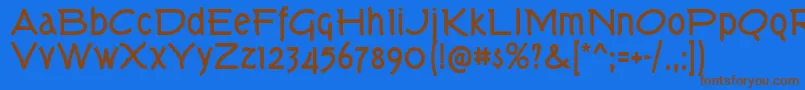 TorkBd Font – Brown Fonts on Blue Background