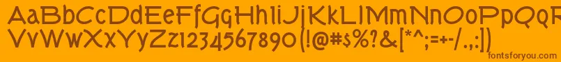 TorkBd Font – Brown Fonts on Orange Background