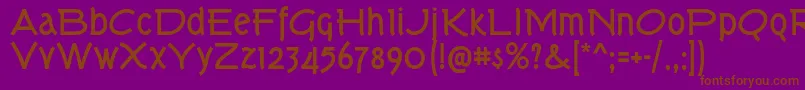 TorkBd Font – Brown Fonts on Purple Background