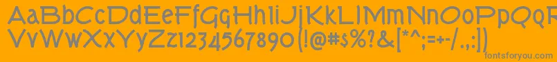 TorkBd-Schriftart – Graue Schriften auf orangefarbenem Hintergrund
