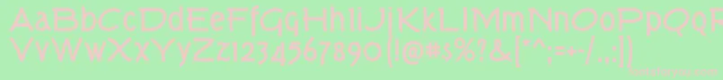 TorkBd Font – Pink Fonts on Green Background