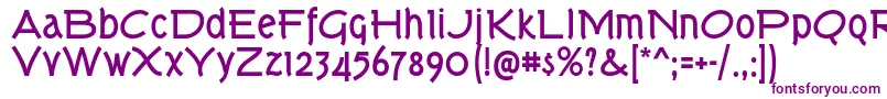 Шрифт TorkBd – фиолетовые шрифты на белом фоне