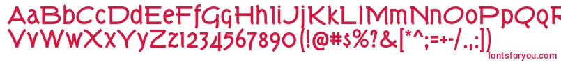 TorkBd Font – Red Fonts on White Background