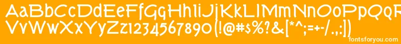 TorkBd Font – White Fonts on Orange Background