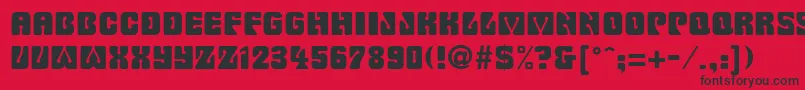 SanasoftFillmore.Kz Font – Black Fonts on Red Background