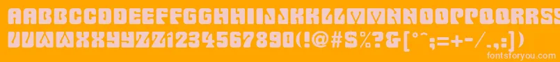 フォントSanasoftFillmore.Kz – オレンジの背景にピンクのフォント