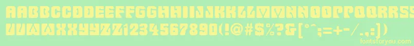 SanasoftFillmore.Kz Font – Yellow Fonts on Green Background